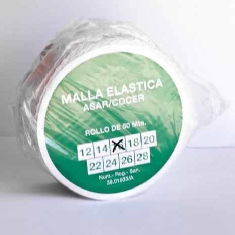 Malla elástica para carne calibre 16 Rollo 50 metros